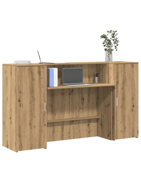 Banco Reception Rovere Artigianale 180x50x103,5cm in Truciolato