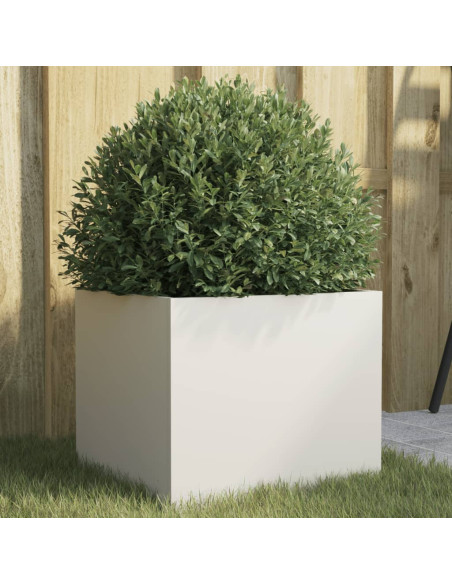 Fioriera Bianca 32x30x29 cm in Acciaio
