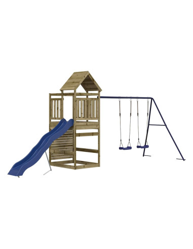 Set da Gioco da Esterno in Legno di Pino Impregnato