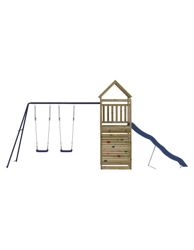 Set da Gioco da Esterno in Legno di Pino Impregnato