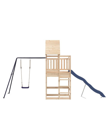Set da Gioco da Esterno in Legno Massello di Pino