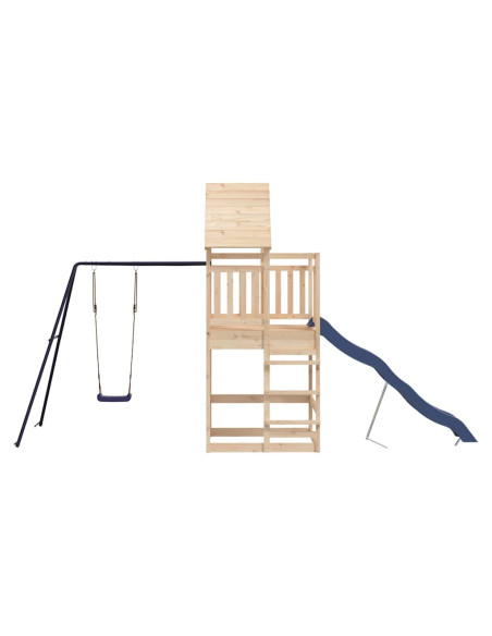 Set da Gioco da Esterno in Legno Massello di Pino
