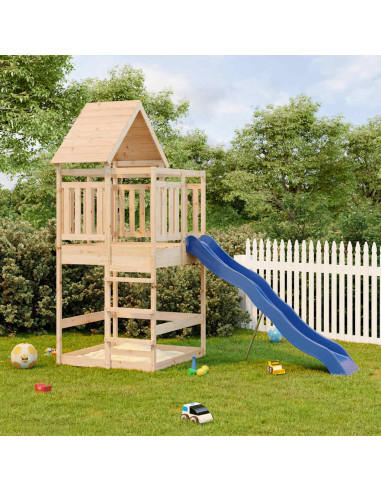 Set da Gioco da Esterno in Legno Massello di Pino