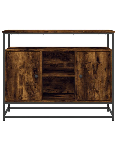 Credenza Rovere Fumo 100x35x80 cm in Legno Multistrato