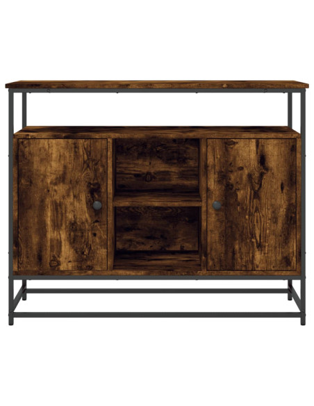 Credenza Rovere Fumo 100x35x80 cm in Legno Multistrato