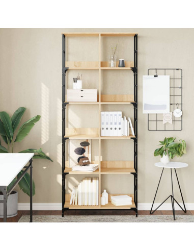Libreria Rovere Sonoma 78,5x33x188,5 cm in Legno Multistrato