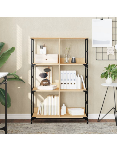 Libreria Rovere Sonoma 78,5x33x117,5 cm in Legno Multistrato