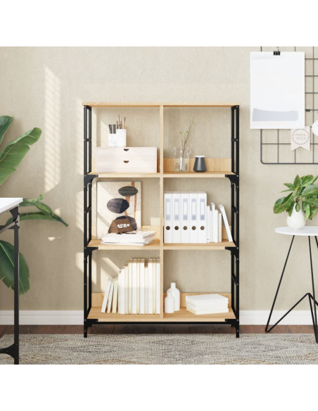Libreria Rovere Sonoma 78,5x33x117,5 cm in Legno Multistrato