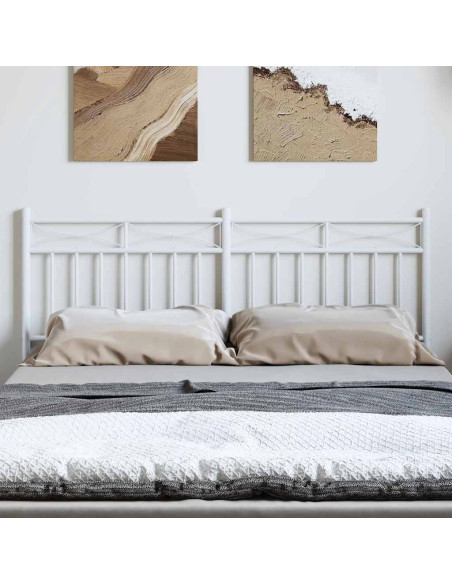 Testiera in Metallo Bianco 135 cm