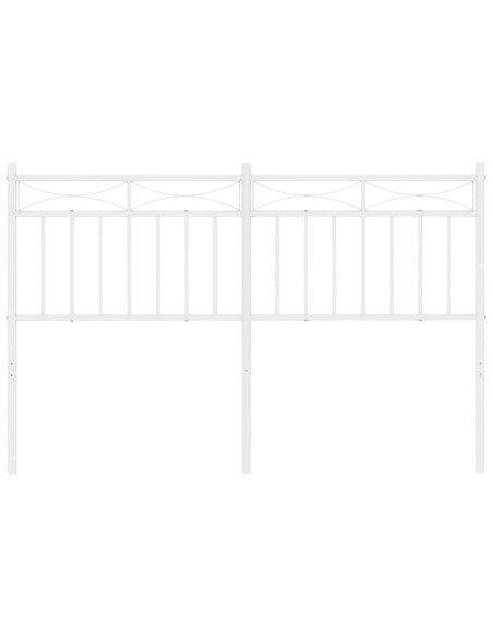 Testiera in Metallo Bianco 135 cm