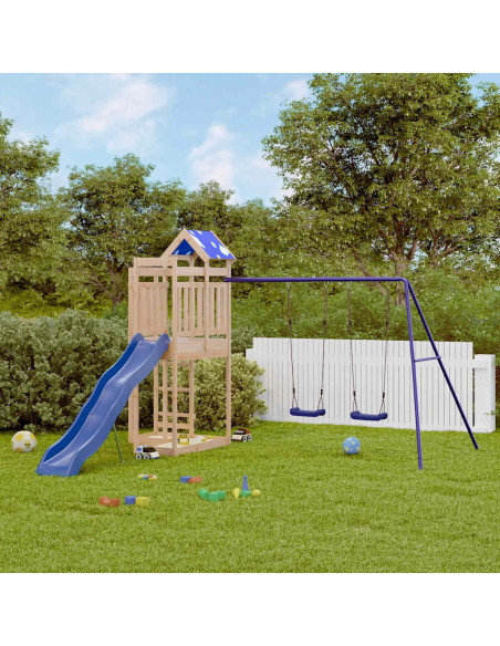 Set da Gioco da Esterno in Legno Massello di Pino