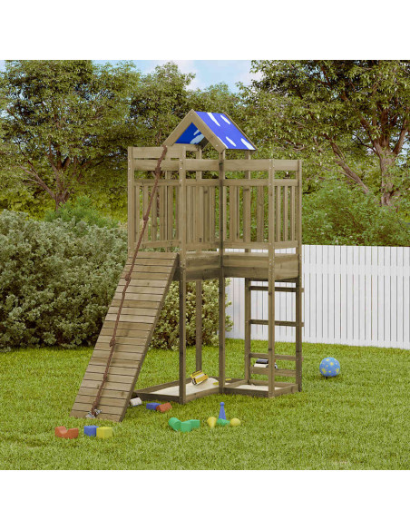 Set da Gioco da Esterno in Legno di Pino Impregnato