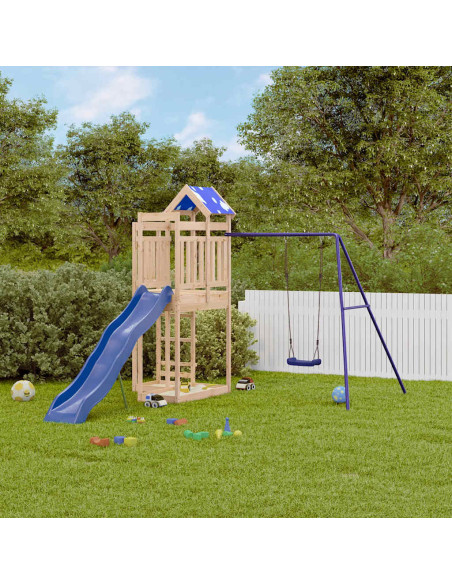 Set da Gioco da Esterno in Legno Massello di Pino