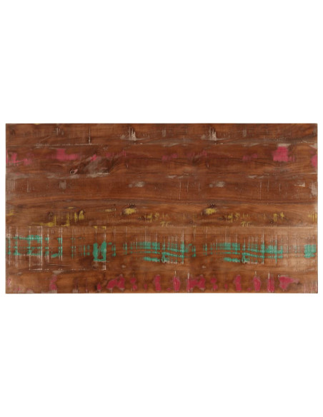 Piano Tavolo 110x50x3,8 cm Rettangolare in Massello di Recupero