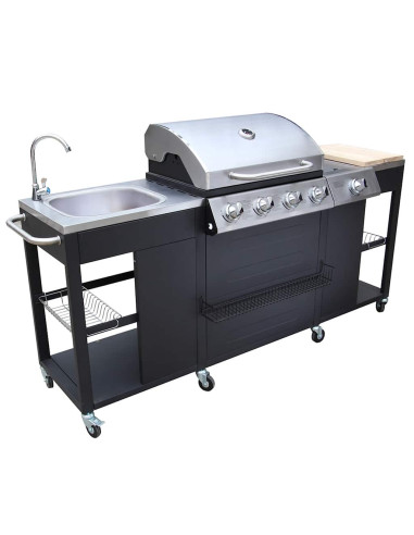 Barbecue da Cucina per Esterni Montana 4 Fornelli