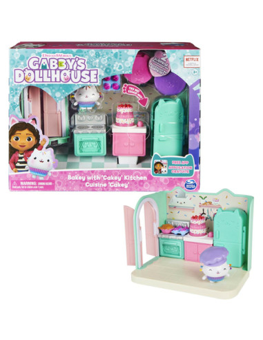 Gabby's Dollhouse , La cucina di gattino Dolcetto, mini playset stanze della casa, giochi per bambini dai 3 anni in su