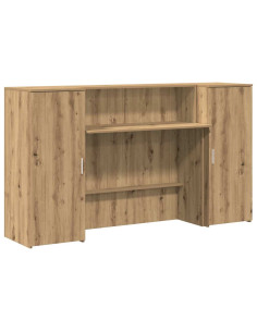 Banco Reception Rovere Artigianale 180x50x103,5cm in Truciolato 2