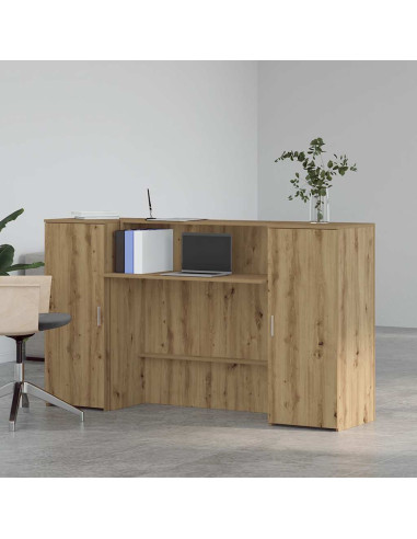 Banco Reception Rovere Artigianale 180x50x103,5cm in Truciolato