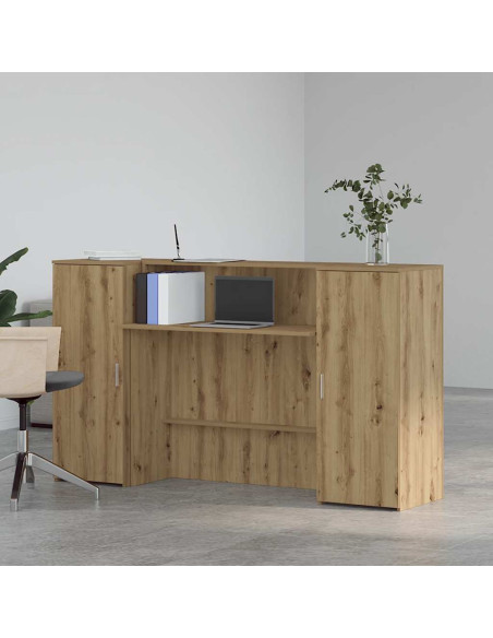 Banco Reception Rovere Artigianale 180x50x103,5cm in Truciolato