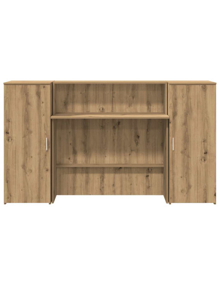 Banco Reception Rovere Artigianale 180x50x103,5cm in Truciolato