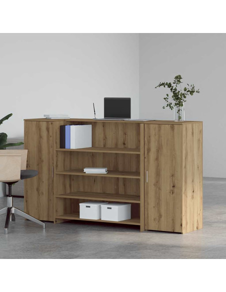 Banco Reception Rovere Artigianale 180x50x103,5cm in Truciolato