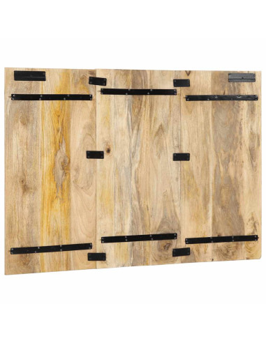 Testiera 120 cm in Legno Massello di Mango Grezzo