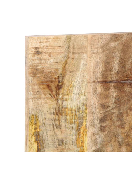 Testiera 120 cm in Legno Massello di Mango Grezzo
