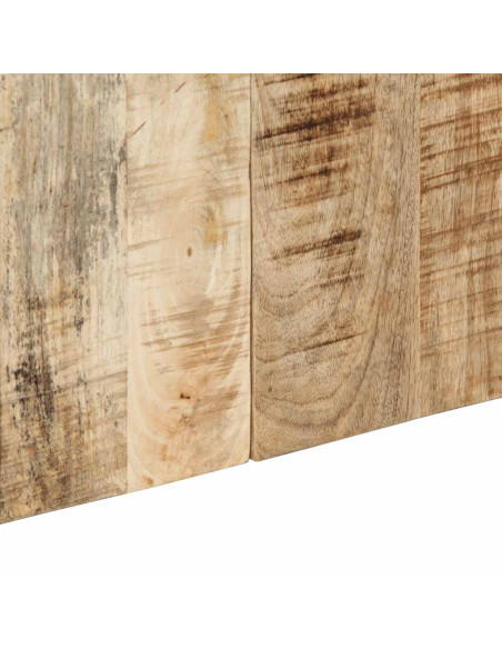 Testiera 120 cm in Legno Massello di Mango Grezzo