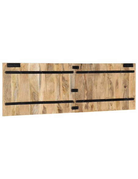 Testiera 160 cm in Legno Massello di Mango Grezzo