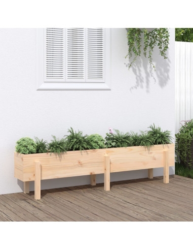 Fioriera Rialzata da Giardino 160x30x38 cm Legno Massello Pino