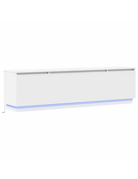 Mobile TV con led Bianco 180 x 38 x 49 cm Legno multistrato
