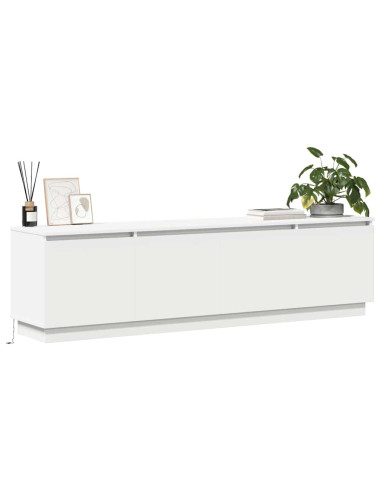 Mobile TV con led Bianco 180 x 38 x 49 cm Legno multistrato