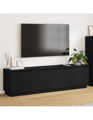 Mobile TV Rovere Nero 180 x 38 x 49 cm Legno multistrato
