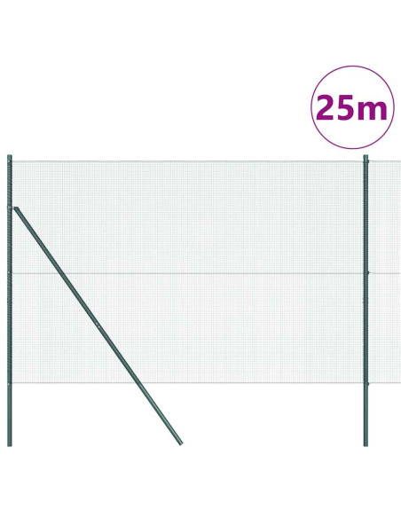 Palo della recinzione Verde 25 x 1,5 m (12 x 12 mm mesh)
