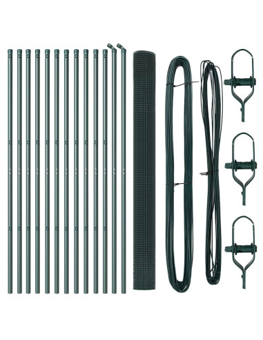 Palo della recinzione Verde 25 x 1,5 m (12 x 12 mm mesh)