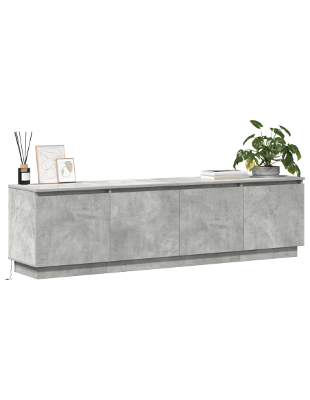 Mobile TV Grigio cemento 180 x 38 x 49 cm Legno multistrato