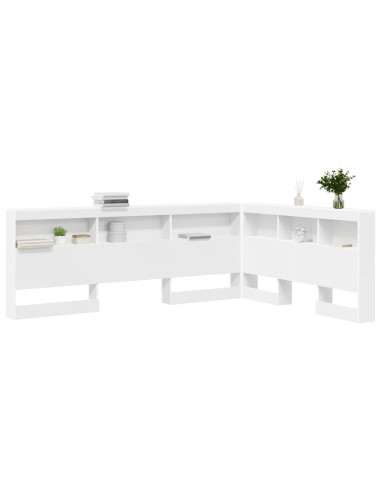 Testata contenitore Bianco 140 cm Legno multistrato