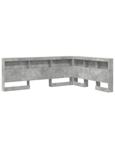 Testata contenitore Grigio cemento 140 cm Legno multistrato 2