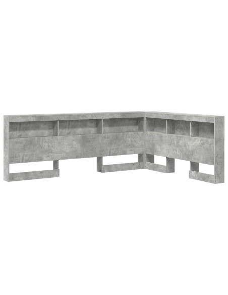 Testata contenitore Grigio cemento 140 cm Legno multistrato