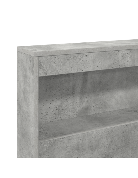 Testata contenitore Grigio cemento 90 cm Legno multistrato