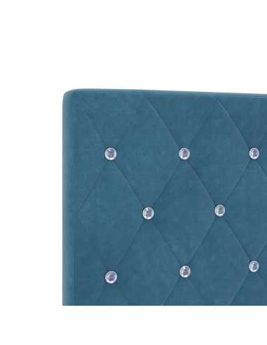 Testiera con testiera Blu Scuro 144 cm Pelle Sintetica