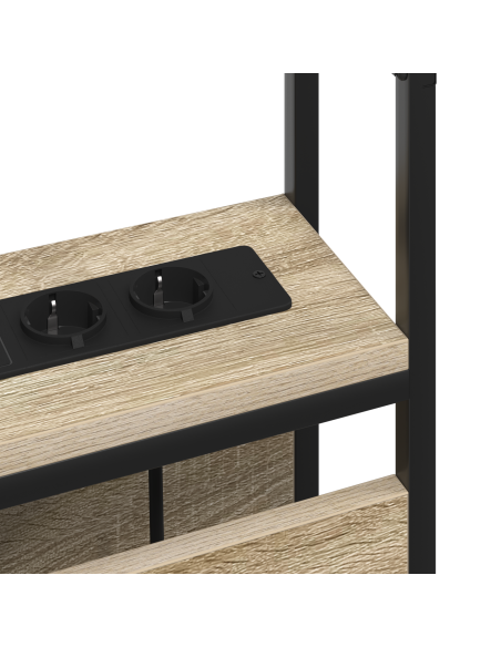 Testata contenitore rovere sonoma 80 cm Legno multistrato