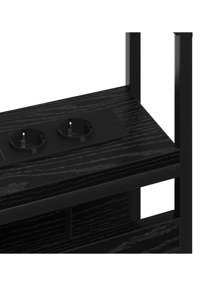 Testata contenitore Rovere nero 160 cm Legno multistrato