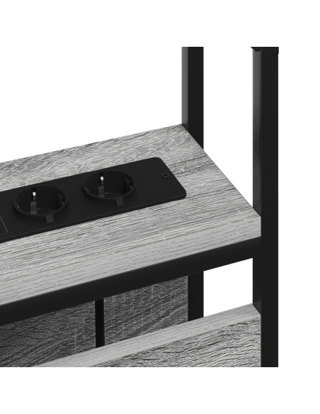 Testata contenitore Grigio sonoma 200 cm Legno multistrato