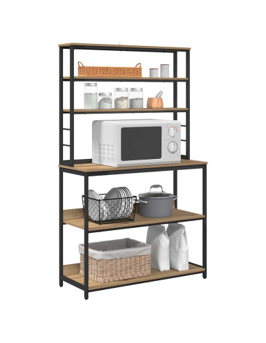 Mensola da cucina Rovere artigianale 100 x 40 x 168 cm