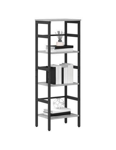 Libreria Grigio Sonoma 40 x 29,5 x 115 cm Legno multistrato