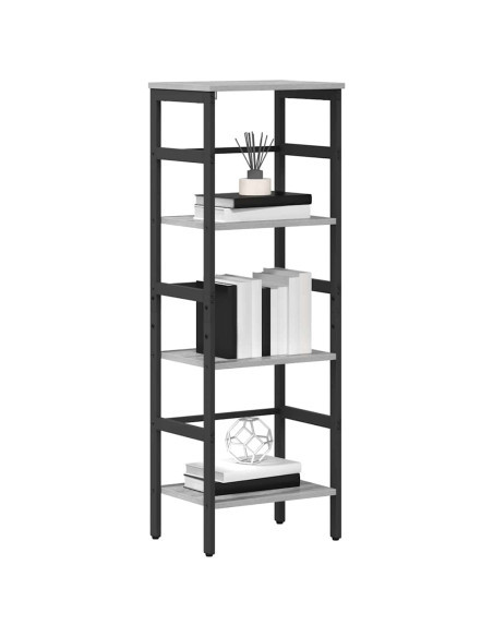 Libreria Grigio Sonoma 40 x 29,5 x 115 cm Legno multistrato
