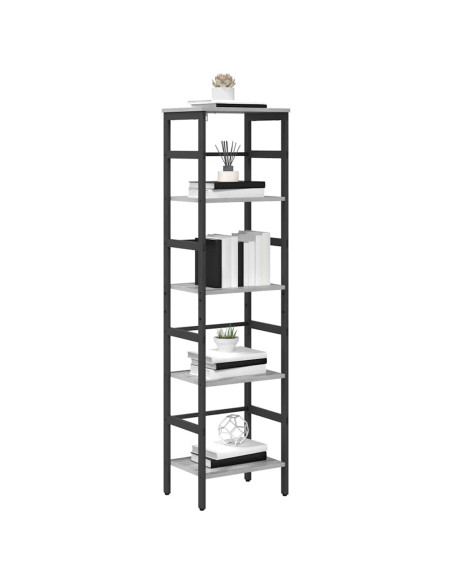 Libreria Grigio Sonoma 40 x 29,5 x 149 cm Legno multistrato