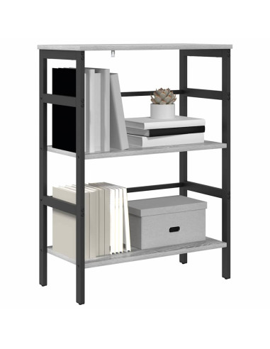 Libreria Grigio Sonoma 60 x 29,5 x 81 cm Legno multistrato
