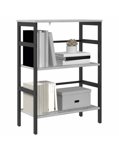 Libreria Grigio Sonoma 60 x 29,5 x 81 cm Legno multistrato